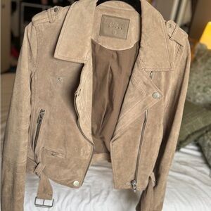 BlankNYC Tan Suede Moto Jacket